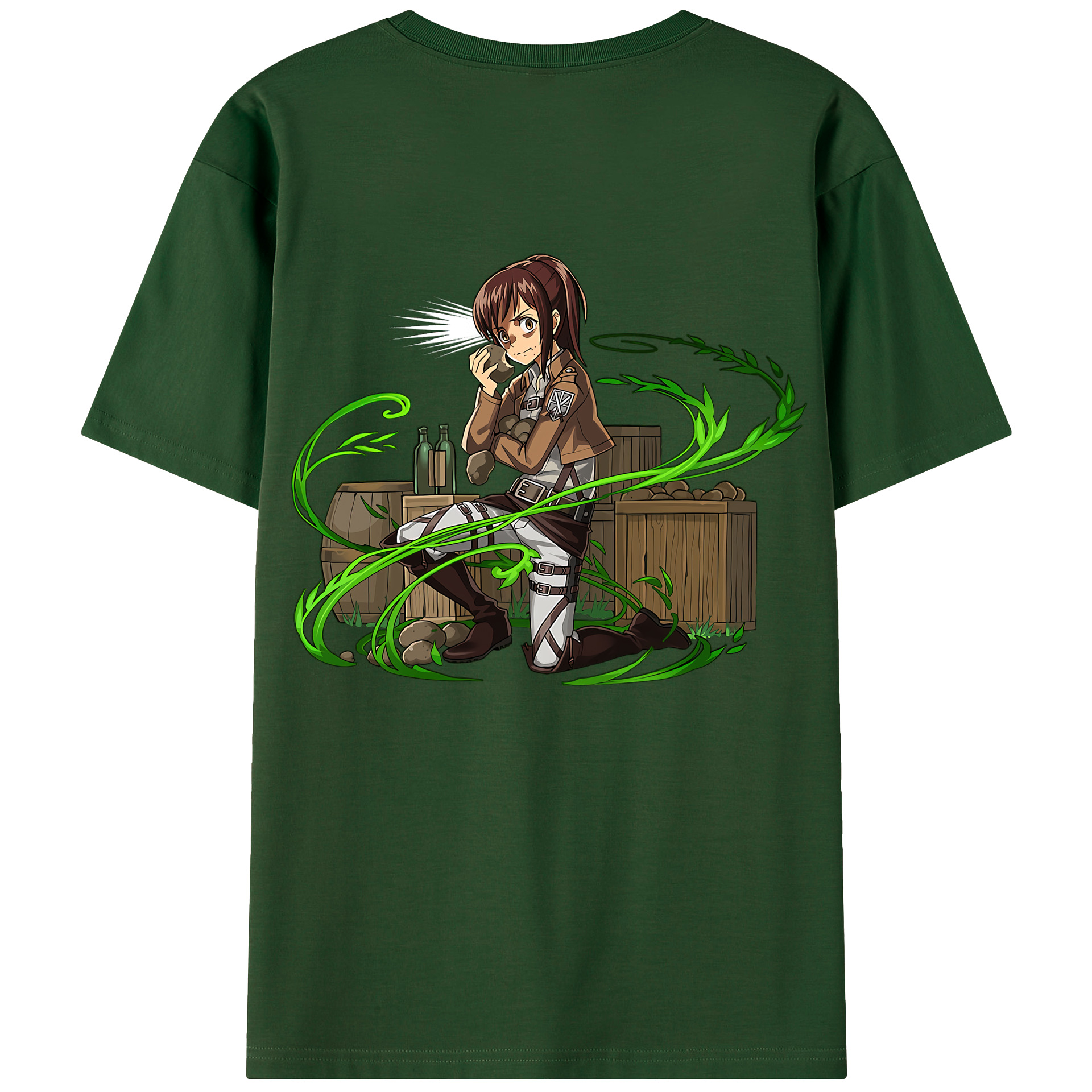 （画像用） 進撃の巨人 サシャ·ブラウス Attack on Titan Sasha Blaus 綿100％半袖Tシャツ（背面プリント）